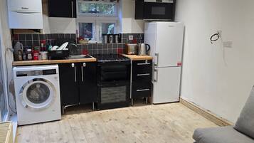 Shared Dormitory, 1 Bedroom, Smoking, Patio | Private kitchen