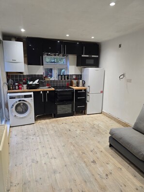 Shared Dormitory, 1 Bedroom, Smoking, Patio | Private kitchen