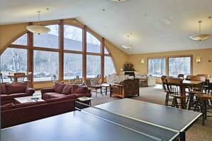 TV, table football, ping pong