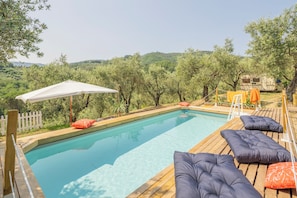 Seasonal outdoor pool - Country House Casalguidi 191 Private Pool (Serravalle Pistoiese)