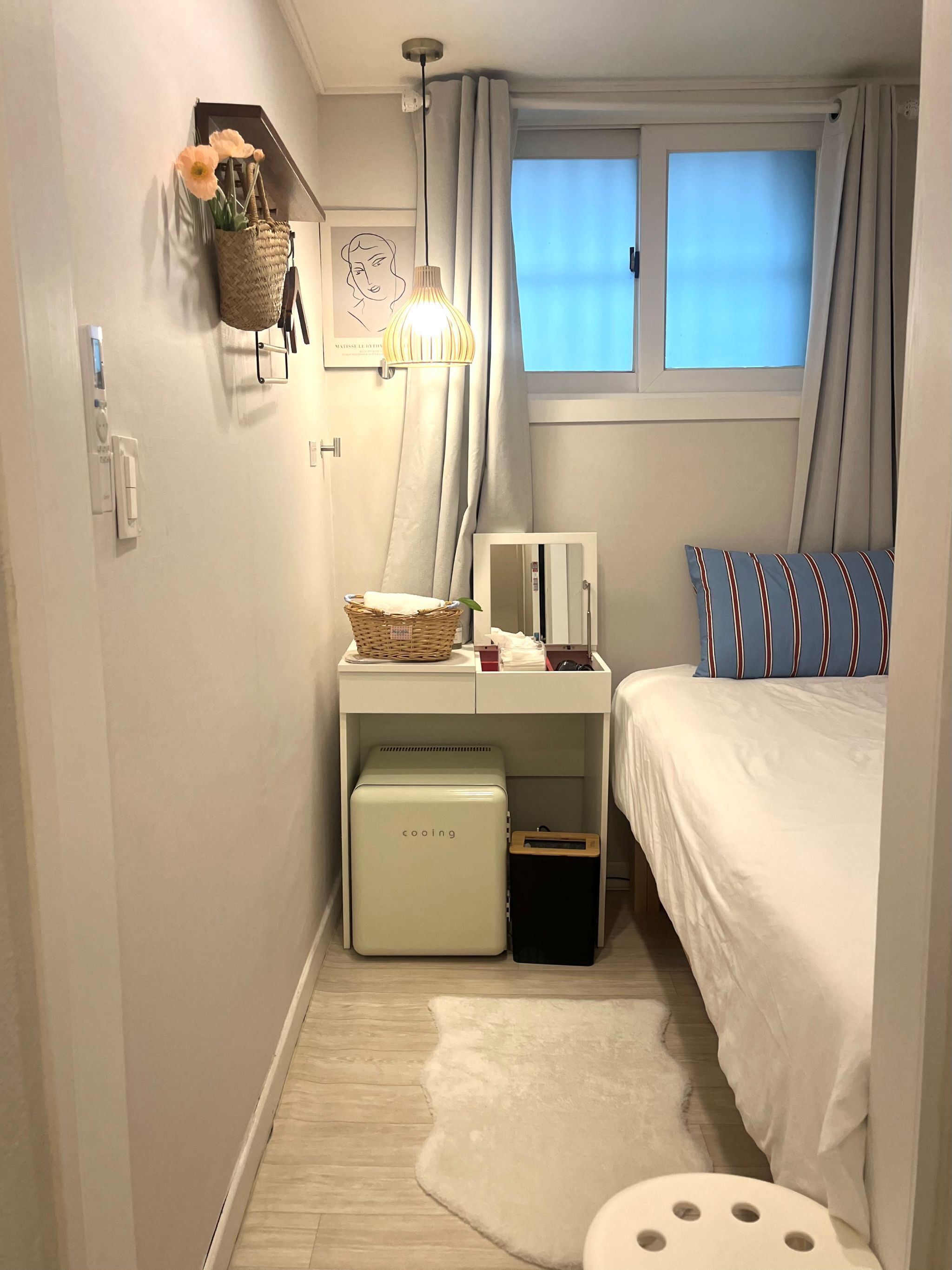 Phòng đơn cơ bản, 1 giường đơn lớn, không hút thuốc, phòng tắm riêng | Khu vực làm việc phù hợp cho laptop 