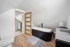 Regadera, secadora de cabello, toallas, jabón 