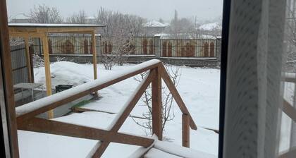 Cozy 1-bedroom chalet with AC, WiFi in lovely Almaty with city and Mountain View