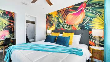 Oasis 119 | Individually decorated, individually furnished, desk, blackout curtains