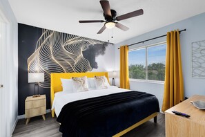 Oasis 316 | Individually decorated, individually furnished, desk, blackout drapes