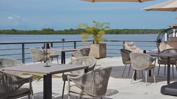 Outdoor banquet area