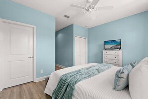 5 bedrooms, travel cot, WiFi, bed sheets