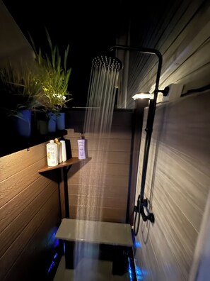 Dusche, Whirlpool, Haartrockner, Handtücher