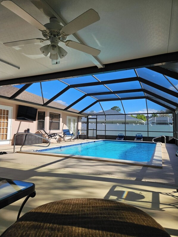 A heated pool