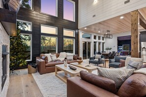 Smart TV, fireplace, video games, books