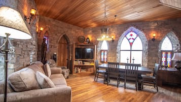 Televisio, takka, DVD-soitin