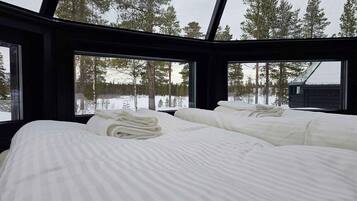 1 makuuhuone, vuodevaatteet