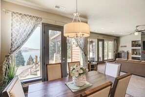 Dining - Fire Pit + Views: Serene Lake Almanor Retreat (Lake Almanor)