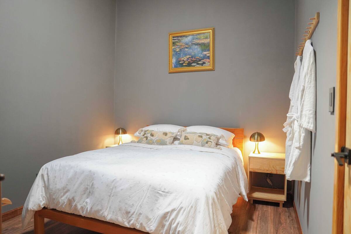 Egyptian cotton sheets, premium bedding, down comforters, WiFi (free)
