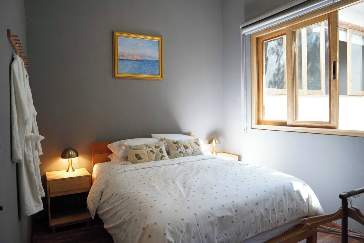 Egyptian cotton sheets, premium bedding, down comforters, WiFi (free)