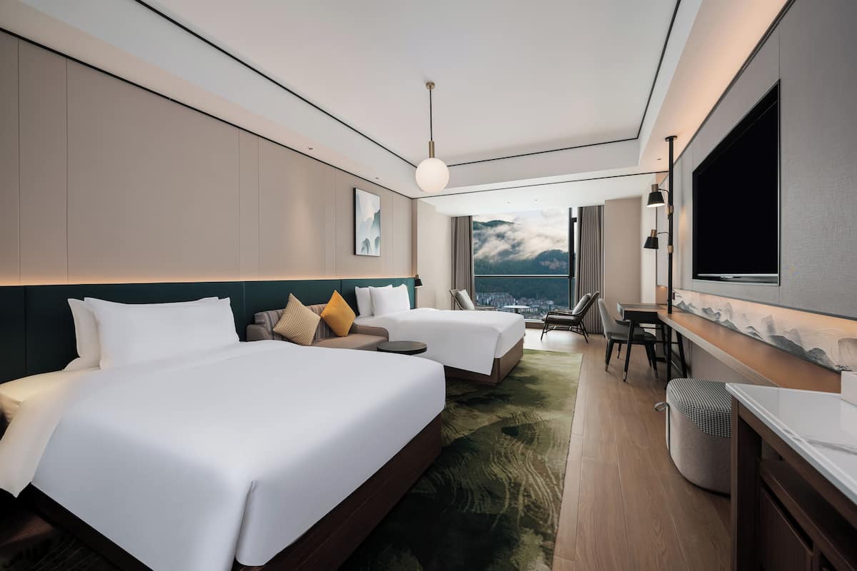 Deluxe Room, Multiple Beds | Down duvets, blackout curtains, soundproofing, free cots/infant beds