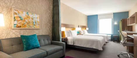 Studio Suite, 2 Queen Beds | In-room safe, iron/ironing board, free WiFi, bed sheets