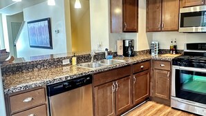 Microwave, oven, stovetop, dishwasher - Modern Rustic 3 Bedroom with Pool and Hot tub (Hailey)