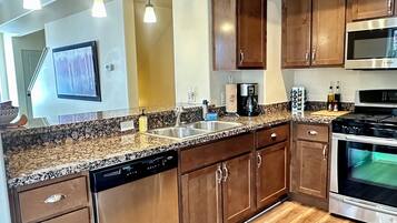 Microwave, oven, stovetop, dishwasher