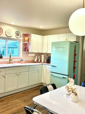 Microwave, oven, stovetop, dishwasher - Retro Rendezvous 1950’s Pink House Black Mountain 6 beds 2 baths 1/2 mile - town (Black Mountain)