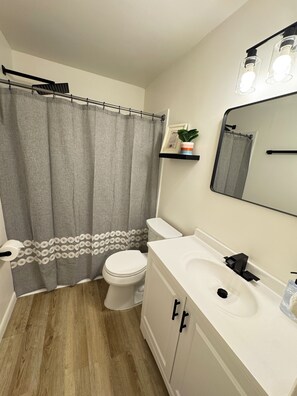 シャワー、ヘアドライヤー、タオル、石鹸