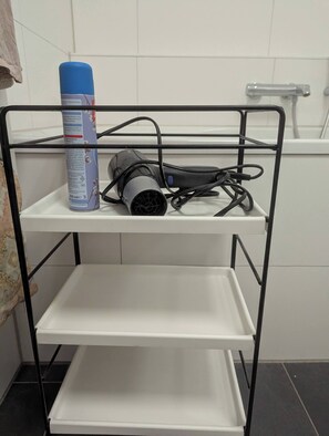 Haartrockner, Handtücher, Seife