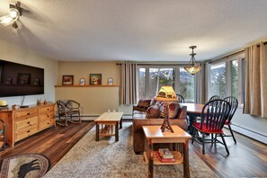TV, fireplace, DVD player