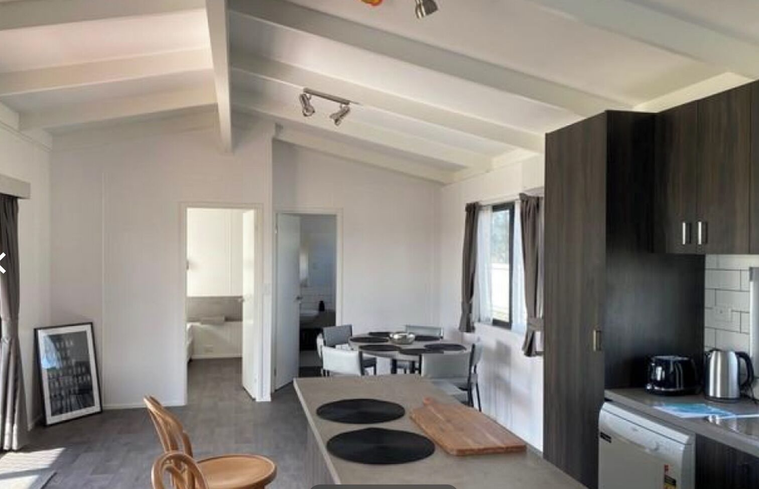 Cabaña familiar, 3 habitaciones, cocina, vistas al patio | Restauración