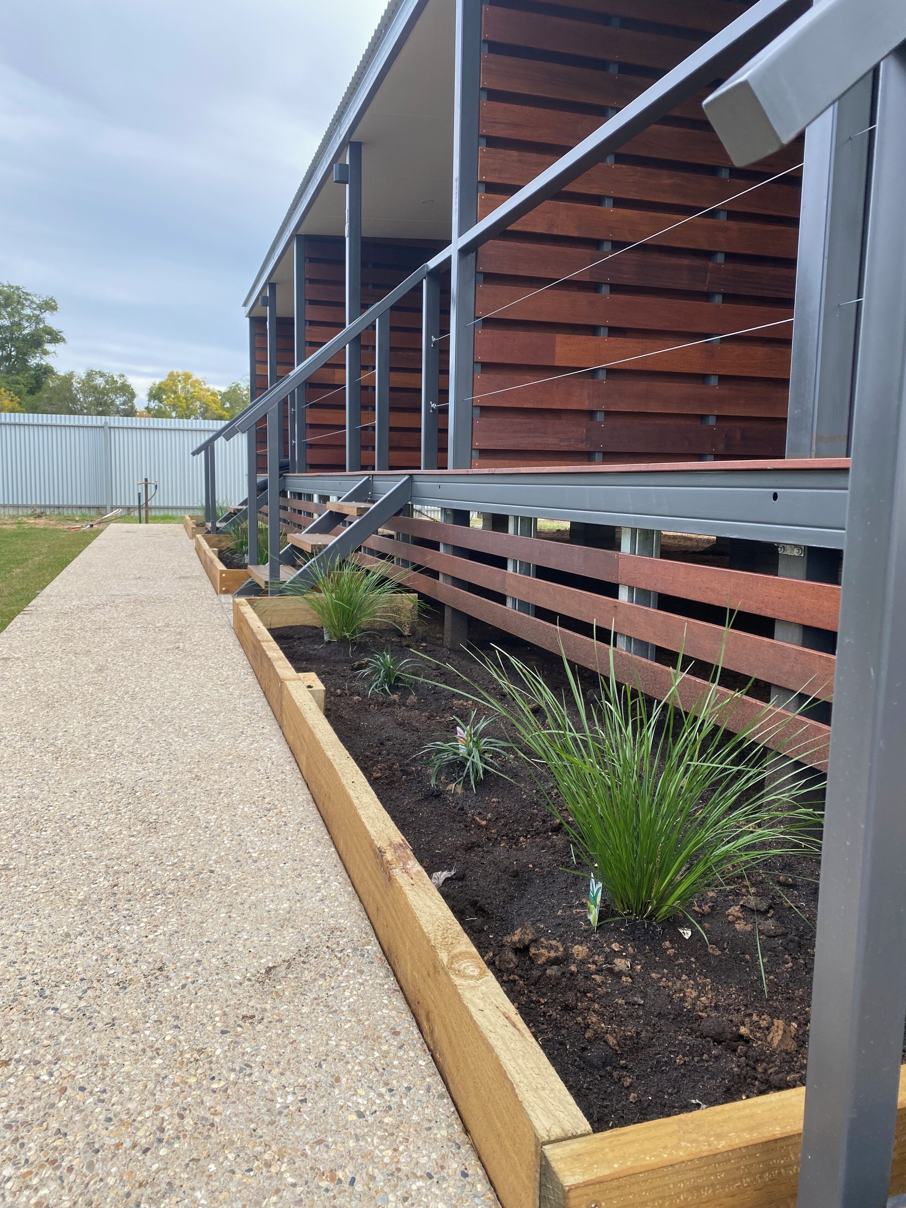 Familien-Ferienhütte, 3 Schlafzimmer, Küche, Blick auf den Innenhof | Unterkunftsgelände