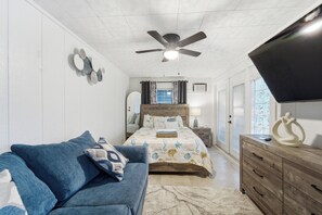 1 間睡房、熨斗/熨衫板、免費 Wi-Fi、床單