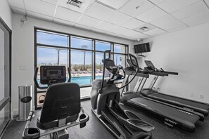 Fitness facility - BEACHFRONT, FAMILY FRIENDLY, LOW FLOOR, INDOOR/OUTDOOR POOL | BEACHBALL PROPERTIES (Orange Beach)
