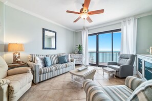 TV - BEACHFRONT, FAMILY FRIENDLY, LOW FLOOR, INDOOR/OUTDOOR POOL | BEACHBALL PROPERTIES (Orange Beach)