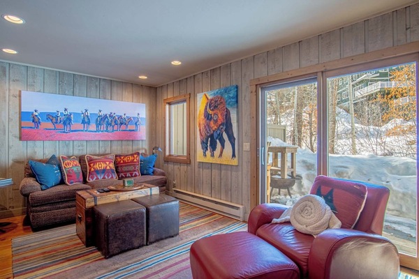 Welcome to Andora Alpine Retreat, a 2BD 2BA creekside condo in Ketchum