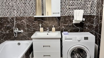 Superior Condo, Kitchen, City View | Bathroom | Slippers