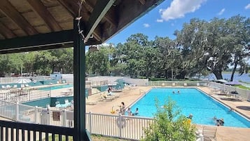 Outdoor pool, a heated pool