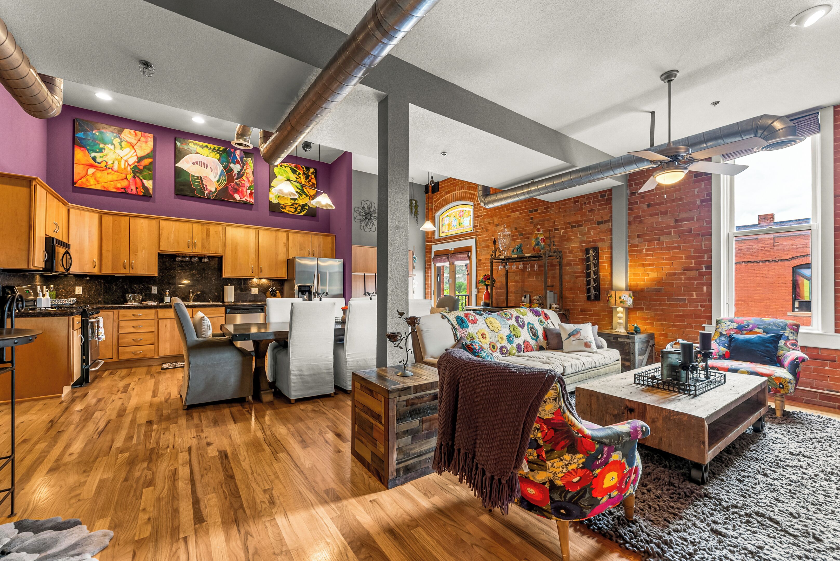 Smart TV, fireplace, printers