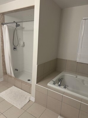 Dusche, Haartrockner, Bidet, Handtücher