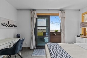 2 bedrooms, desk, iron/ironing board, travel cot