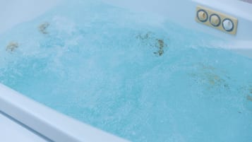 スタンダード ダブルルーム | バスルーム | 個別の浴槽とシャワー、バスアメニティ (無料)、ヘアドライヤー、バスローブ