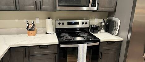 Microwave, oven, stovetop, dishwasher