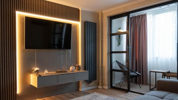 Living area - Cosy 2 rooms apartment in the center of the city (București)