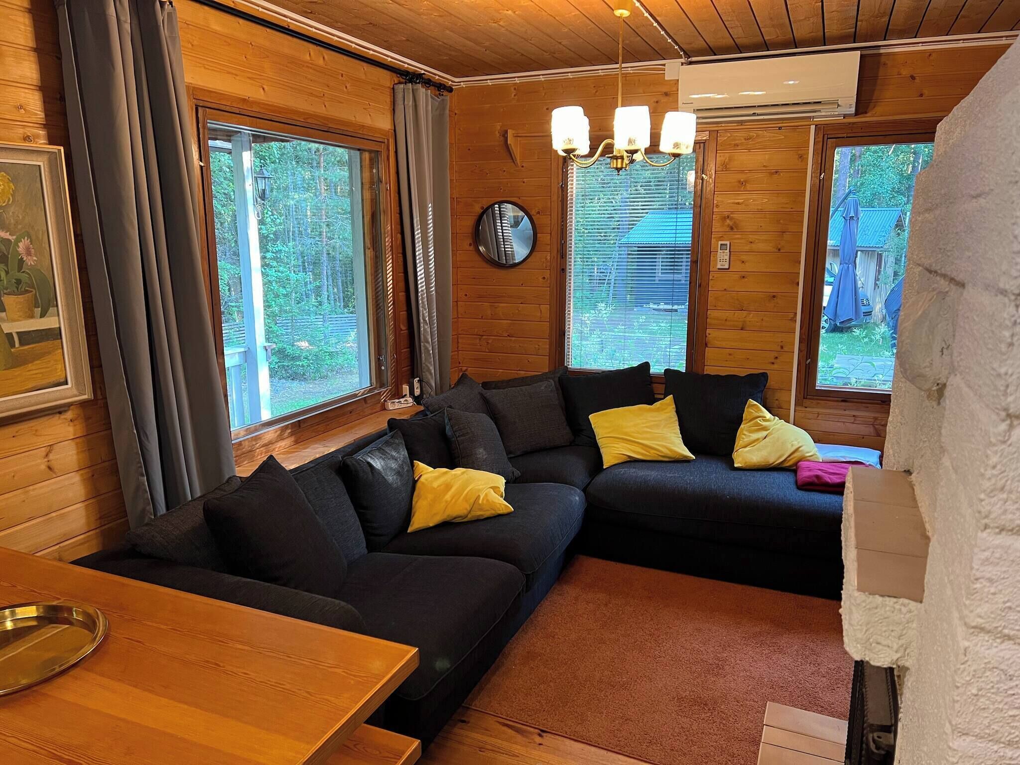 Cabin, 2 Bedrooms, Patio | Living room | Books
