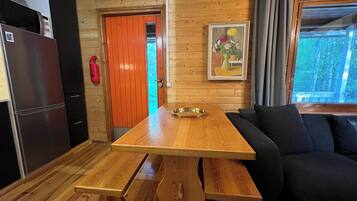 Cabin, 2 Bedrooms, Patio | Dining