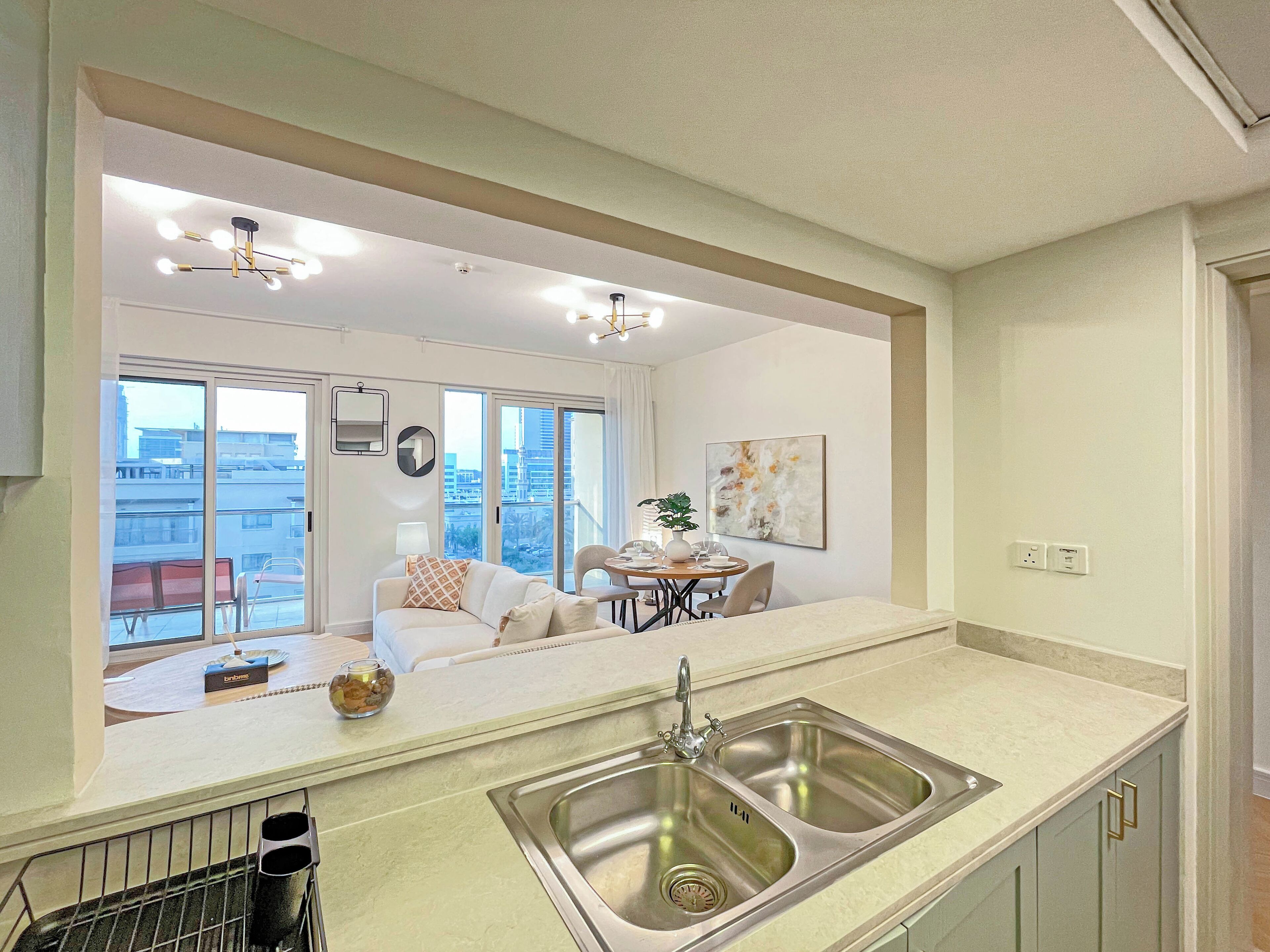 Premium Apartment, 2 Bedrooms, Lake View | Private kitchen | Fridge, microwave, oven, dishwasher