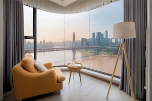Blackout drapes, soundproofing, free WiFi, bed sheets -  Nuanyu Apartment with River View & Drone Show View (Chongqing)
