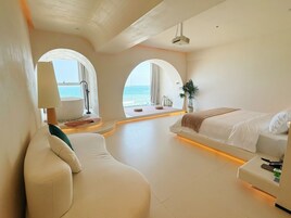 Luxury Δίκλινο Δωμάτιο (Double), Θέα στη Θάλασσα | Κουρτίνες συσκότισης, σίδερο/σιδερώστρα, δωρεάν Wi-Fi 