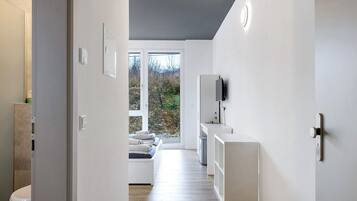 Ducha, secador de pelo, toallas