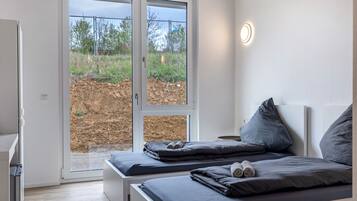 1 Schlafzimmer, kostenloses WLAN, BettwÀsche, Rollstuhlgeeignet