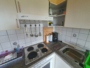 Fridge, oven, stovetop, dishwasher