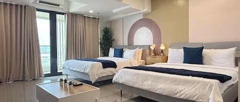 Familie suite, uitzicht op baai | 1 slaapkamer, gratis wifi, beddengoed